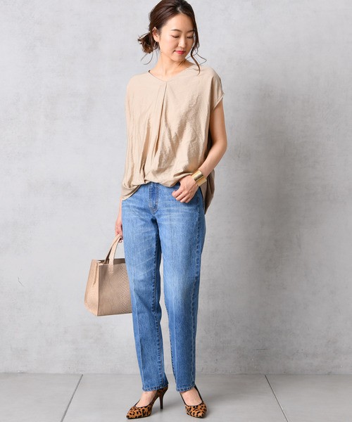 DouDou(ドゥドゥ)の「センタープレスデニム(デニムパンツ・レディース・ブルー/インディゴブルー/ブルー系その他/ブルー系その他2/スカイブルー・36/38)」の21枚目の写真