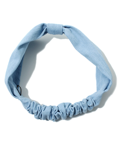 Another Edition（アナザーエディション）の「AE DENIM HB（ヘアバンド・レディース・ライトブルー/ネイビー・フリー）」の6枚目の写真