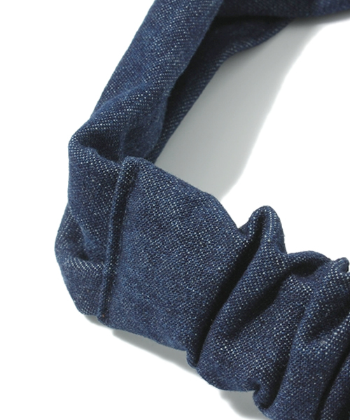 Another Edition（アナザーエディション）の「AE DENIM HB（ヘアバンド・レディース・ライトブルー/ネイビー・フリー）」の3枚目の写真