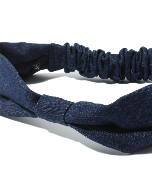 Another Edition（アナザーエディション）の「AE DENIM HB（ヘアバンド・レディース・ライトブルー/ネイビー・フリー）」の4枚目の写真