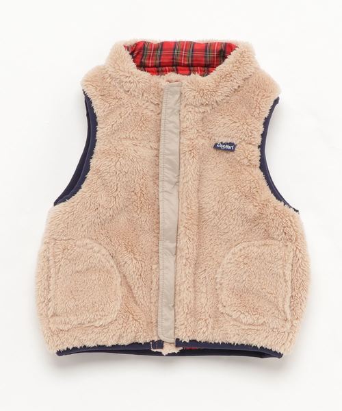 RAGMART(ラグマート)の「タータンチェックナイロンリバーシブルベスト(ベスト・キッズ・ネイビー/レッド・110cm/100cm/120cm/130cm)」の5枚目の写真