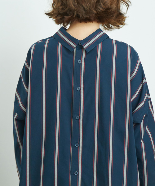 ROPE' PICNIC（ロペピクニック）の「【2WAY】バックオープンシャツワンピース（シャツワンピース・レディース・オフホワイト/ネイビー/キャメル・38/40）」の7枚目の写真