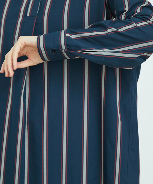 ROPE' PICNIC（ロペピクニック）の「【2WAY】バックオープンシャツワンピース（シャツワンピース・レディース・オフホワイト/ネイビー/キャメル・38/40）」の8枚目の写真