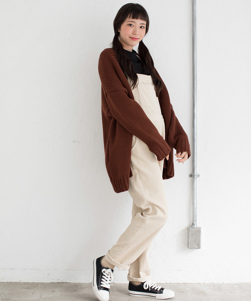 WEGO(ウィゴー)の「WEGO/コーデュロイオーバーオール(サロペット/オーバーオール・レディース・ブラウン/アイボリー/ブラック・FREE)」の16枚目の写真