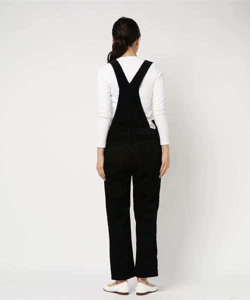 WEGO(ウィゴー)の「WEGO/コーデュロイオーバーオール(サロペット/オーバーオール・レディース・ブラウン/アイボリー/ブラック・FREE)」の4枚目の写真