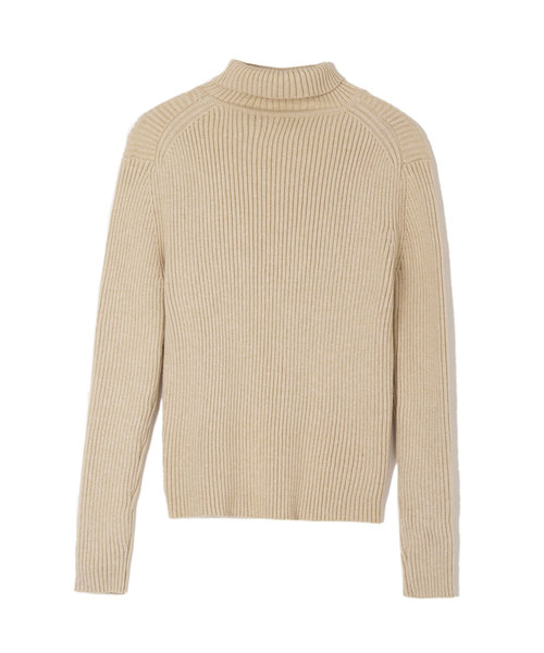 SAISON DE PAPILLON（セゾンドパピヨン）の「ハイネックシンプルリブニットトップス（ニット/セーター・レディース・ベージュ/ネイビー/キャメル・M/L）」の4枚目の写真