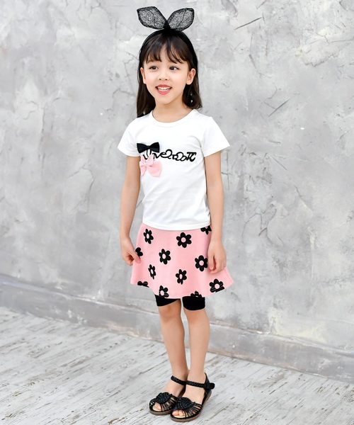 Bee des Bee（ビーデスビー）の「胸リボン付きプリントＴシャツ（Tシャツ/カットソー・キッズ・ホワイト・110cm/100cm/150cm/120cm/130cm/140cm）」の5枚目の写真