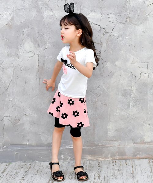 Bee des Bee（ビーデスビー）の「胸リボン付きプリントＴシャツ（Tシャツ/カットソー・キッズ・ホワイト・110cm/100cm/150cm/120cm/130cm/140cm）」の7枚目の写真
