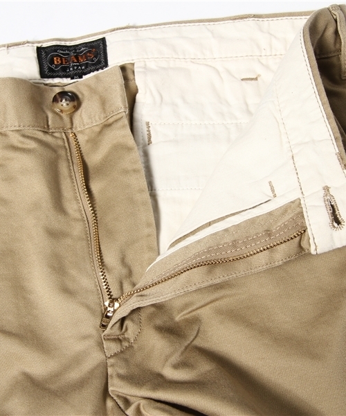 BEAMS PLUS（ビームスプラス）の「BEAMS PLUS / プレーンフロント チノトラウザーズ（チノパンツ・メンズ・カーキ・MEDIUM/SMALL/X-LARGE/LARGE）」の8枚目の写真