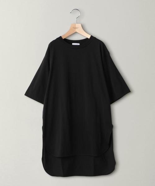 BEAUTY&YOUTH UNITED ARROWS(ビューティーアンドユースユナイテッドアローズ)の「BY∴ コットンサイドスリットビッグTシャツ◆(Tシャツ/カットソー・レディース・ホワイト/パープル/ブラック/ダークグレー/モカ・FREE)」の6枚目の写真