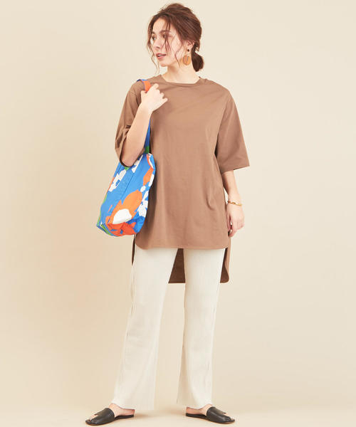 BEAUTY&YOUTH UNITED ARROWS(ビューティーアンドユースユナイテッドアローズ)の「BY∴ コットンサイドスリットビッグTシャツ◆(Tシャツ/カットソー・レディース・ホワイト/パープル/ブラック/ダークグレー/モカ・FREE)」の12枚目の写真