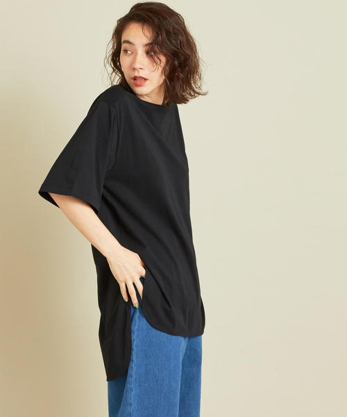 BEAUTY&YOUTH UNITED ARROWS(ビューティーアンドユースユナイテッドアローズ)の「BY∴ コットンサイドスリットビッグTシャツ◆(Tシャツ/カットソー・レディース・ホワイト/パープル/ブラック/ダークグレー/モカ・FREE)」の16枚目の写真