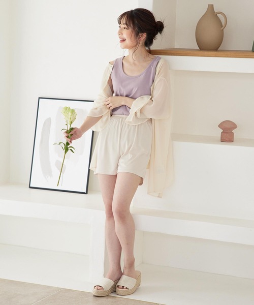 KOBE LETTUCE（コウベレタス）の「インナーシリーズ「petitcoat」ぺチコートショートパンツ（インナーウェア/肌着・レディース・ブラック/オフホワイト/ベージュ・L/M）」の6枚目の写真