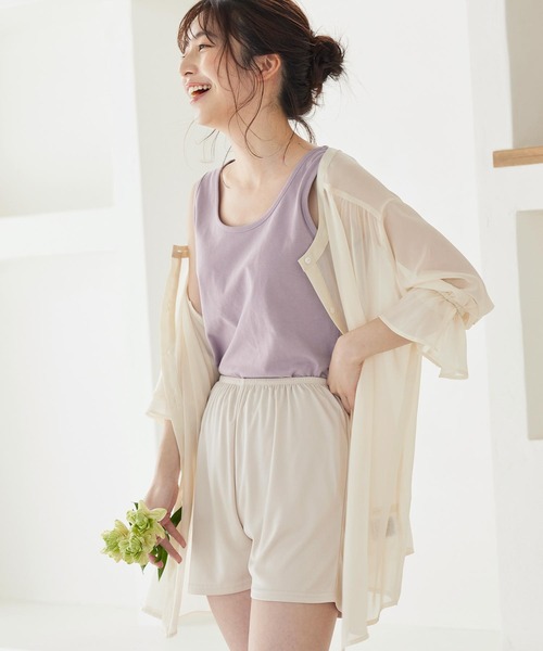 KOBE LETTUCE（コウベレタス）の「インナーシリーズ「petitcoat」ぺチコートショートパンツ（インナーウェア/肌着・レディース・ブラック/オフホワイト/ベージュ・L/M）」の7枚目の写真