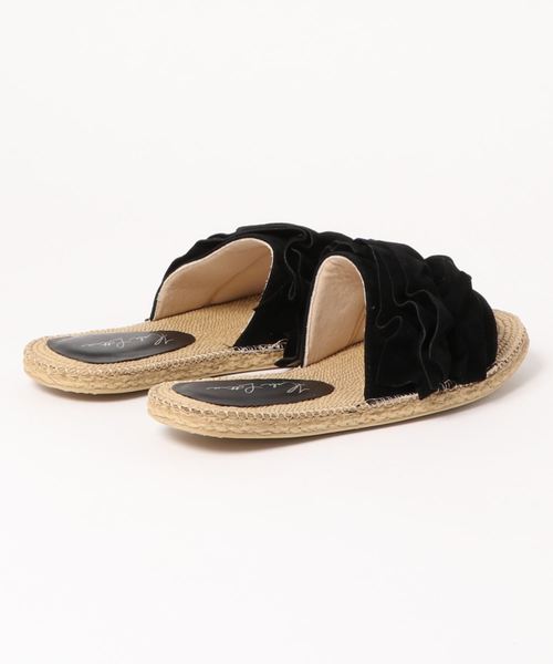 KOBE LETTUCE（コウベレタス）の「[ フリル/リボン ]2TYPEフェイクジュートフラットサンダル（サンダル・レディース・キャメル/ブラック系その他/イエロー系その他/ミント/イエロー/ライトベージュ/イエロー系その他2/ピンク/ピンク系その他/ベージュ系その他/グリーン系その他/ブラック・L/LL/M/S）」の13枚目の写真