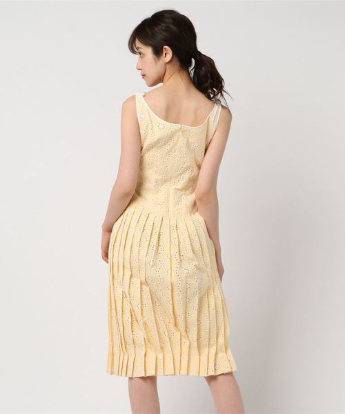 未使用の様子 Brooks Brothers コットン レース ワンピース 美品】ブルックスブラザーズ 上品 ウエストリボン コットン