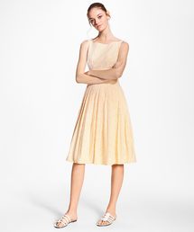 未使用の様子 Brooks Brothers コットン レース ワンピース 美品】ブルックスブラザーズ 上品 ウエストリボン コットン