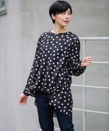 Munich | "Munichオリジナルプリント"バックギャザーブラウス(シャツ/ブラウス)