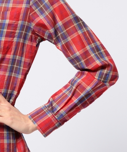 Another Edition(アナザーエディション)の「AE CHK REG SHT(シャツ/ブラウス・レディース・レッド/ネイビー・フリー)」の8枚目の写真