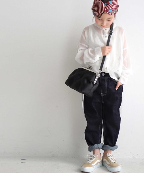 antiqua（アンティカ）の「ヴィンテージ感のある！抜群のストレッチジーンズ（デニムパンツ・キッズ・ブルー系その他/ノンウォッシュ・4/3/5）」の2枚目の写真