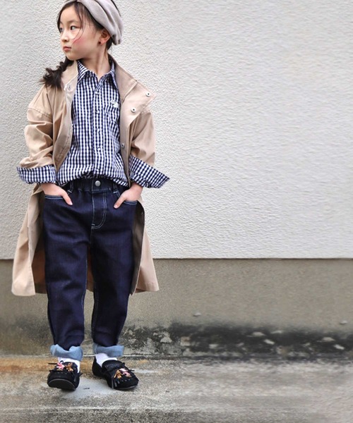 antiqua（アンティカ）の「ヴィンテージ感のある！抜群のストレッチジーンズ（デニムパンツ・キッズ・ブルー系その他/ノンウォッシュ・4/3/5）」の22枚目の写真