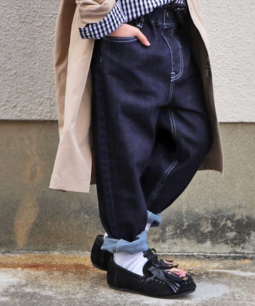 antiqua（アンティカ）の「ヴィンテージ感のある！抜群のストレッチジーンズ（デニムパンツ・キッズ・ブルー系その他/ノンウォッシュ・4/3/5）」の21枚目の写真