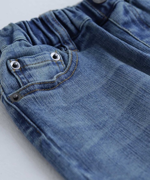 antiqua（アンティカ）の「ヴィンテージ感のある！抜群のストレッチジーンズ（デニムパンツ・キッズ・ブルー系その他/ノンウォッシュ・4/3/5）」の10枚目の写真