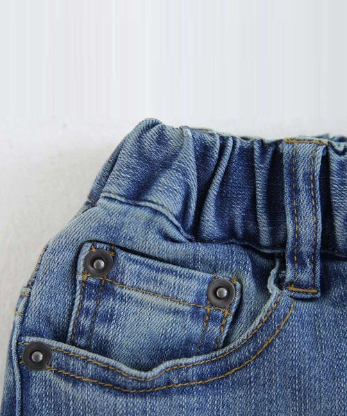 antiqua（アンティカ）の「ヴィンテージ感のある！抜群のストレッチジーンズ（デニムパンツ・キッズ・ブルー系その他/ノンウォッシュ・4/3/5）」の8枚目の写真