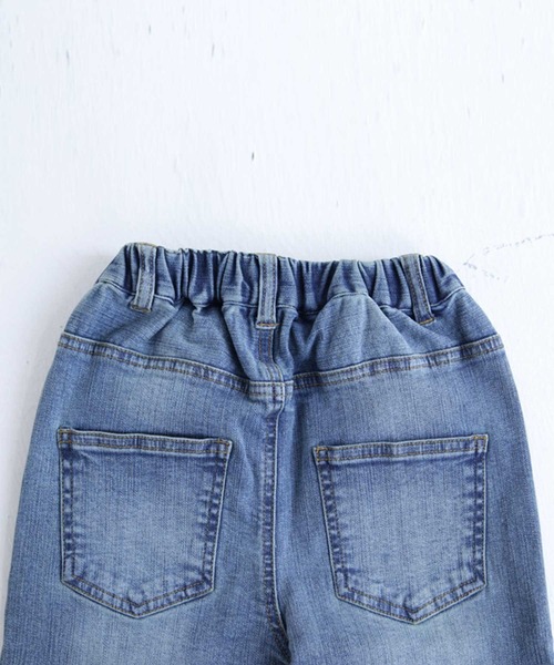 antiqua（アンティカ）の「ヴィンテージ感のある！抜群のストレッチジーンズ（デニムパンツ・キッズ・ブルー系その他/ノンウォッシュ・4/3/5）」の7枚目の写真