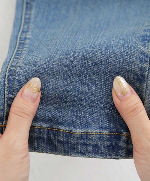 antiqua（アンティカ）の「ヴィンテージ感のある！抜群のストレッチジーンズ（デニムパンツ・キッズ・ブルー系その他/ノンウォッシュ・4/3/5）」の6枚目の写真