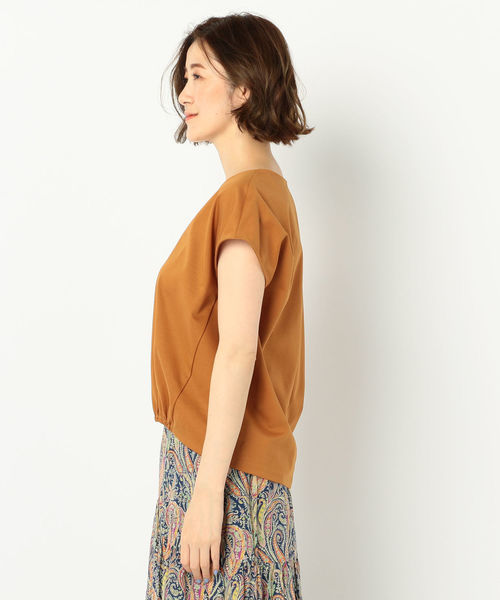 NOLLEY’S(ノーリーズ)の「モクロディ裾ギャザープルオーバーカットソー(Tシャツ/カットソー・レディース・ブラック/キャメル/ホワイト/グリーン・38)」の7枚目の写真