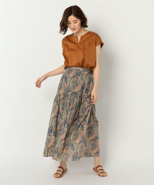 NOLLEY’S(ノーリーズ)の「モクロディ裾ギャザープルオーバーカットソー(Tシャツ/カットソー・レディース・ブラック/キャメル/ホワイト/グリーン・38)」の11枚目の写真