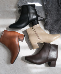 AmiAmi | 《2019AW新作》スクエアトゥショートブーツ(ブーツ)