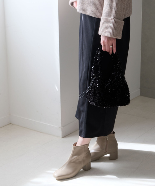 AmiAmi(アミアミ)の「【2024AW新改良!】スクエアトゥショートブーツ(ブーツ・レディース・ブラック/ブラウン/ダークブラウン/グレー/ブラック系その他/キャメル/ベージュ/ブラック系その他2/グレイッシュベージュ・LL/S/M/L)」の20枚目の写真