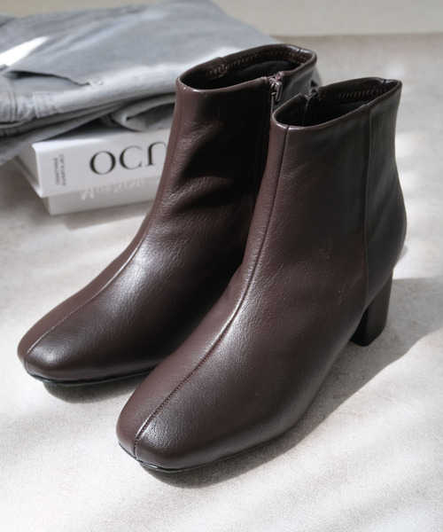 AmiAmi(アミアミ)の「【2024AW新改良!】スクエアトゥショートブーツ(ブーツ・レディース・ブラック/ブラウン/ダークブラウン/グレー/ブラック系その他/キャメル/ベージュ/ブラック系その他2/グレイッシュベージュ・LL/S/M/L)」の21枚目の写真