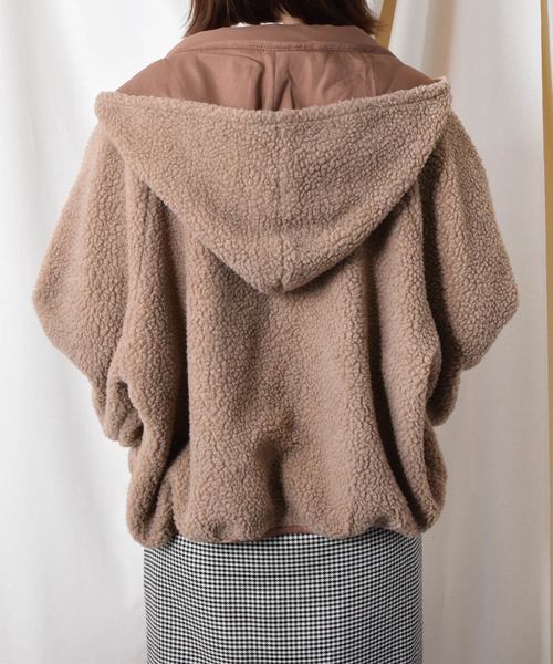 PairPair（ペアペア）の「フード付袖ボリュームボアブルゾン（ブルゾン・レディース・ベージュ/ライトベージュ/モカ・FREE）」の18枚目の写真