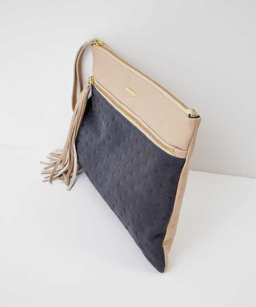 Another Edition（アナザーエディション）の「AE×BeaureTSL CLT（クラッチバッグ・レディース・ネイビー/ライトピンク・ﾌﾘ-）」の5枚目の写真