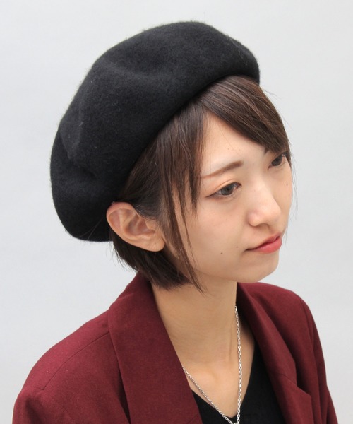 HIDETRADING PRODUCT】 ウール100％ フェルト ベレー帽（ハンチング