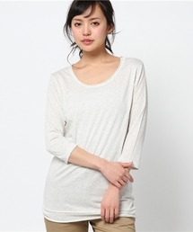 【日本製】シンプルカラー7分袖ロングカットソー