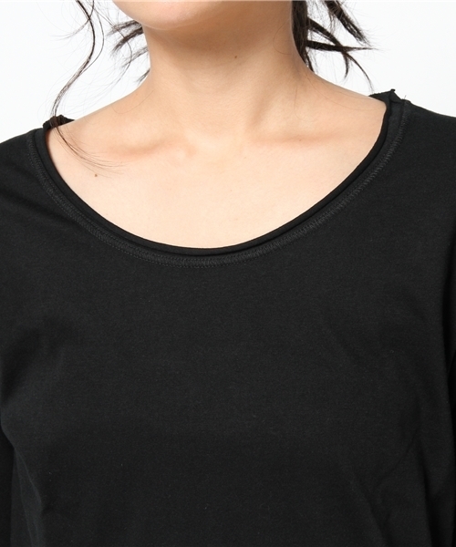 and it_（アンドイット）の「【日本製】シンプルカラー7分袖ロングカットソー（Tシャツ/カットソー・レディース・マスタード/ライトピンク/サーモンピンク/ワイン/オレンジ/ネイビー/ライトブルー/ブルーグリーン/ロイヤルブルー/パープル/ラベンダー/ブラック/チャコールグレー/杢グレー/ブラウン/オートミール/ライトカーキ/ホワイト/アイボリー/モカ・LARGE/X-LARGE/MEDIUM）」の21枚目の写真