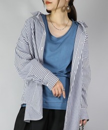 【日本製】シンプルカラー7分袖ロングカットソー