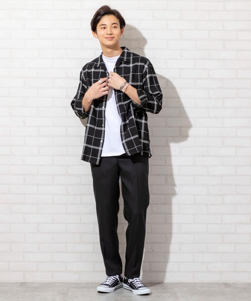 coen（コーエン）の「ポリツイルテーパードパンツ（その他パンツ・メンズ・ブラック/ダークブラウン・LARGE/SMALL/MEDIUM/X-LARGE）」の5枚目の写真