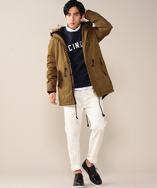 ROSE BUD COUPLES （ローズ バッド カップルズ）の「【ZOZO売上ランキング総合No.1獲得!!】●OCEANS・Fine掲載●ユニセックス 3WAY M-51      モッズコート（モッズコート・メンズ・ベージュ/オリーブ/ネイビー/ブラック・MEDIUM/SMALL/LARGE）」の8枚目の写真