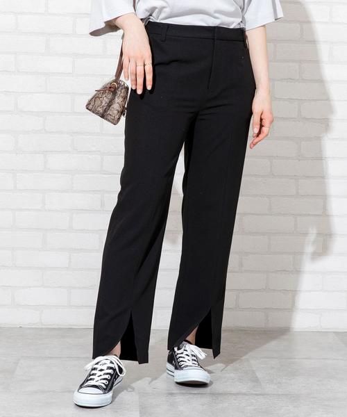 coen（コーエン）の「【WEB限定】 センタープレススリットパンツ