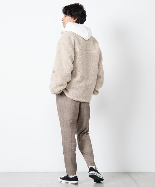 WEGO（ウィゴー）の「WEGO/ボアスタンドブルゾン（ブルゾン・メンズ・ホワイト/ベージュ/カーキ・MEDIUM/LARGE）」の22枚目の写真