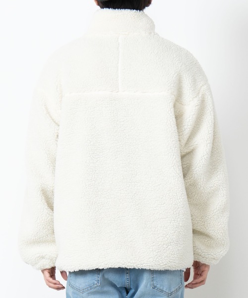 WEGO（ウィゴー）の「WEGO/ボアスタンドブルゾン（ブルゾン・メンズ・ホワイト/ベージュ/カーキ・MEDIUM/LARGE）」の7枚目の写真