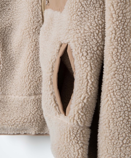 WEGO（ウィゴー）の「WEGO/ボアスタンドブルゾン（ブルゾン・メンズ・ホワイト/ベージュ/カーキ・MEDIUM/LARGE）」の17枚目の写真