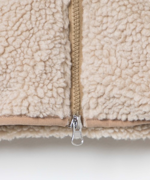 WEGO（ウィゴー）の「WEGO/ボアスタンドブルゾン（ブルゾン・メンズ・ホワイト/ベージュ/カーキ・MEDIUM/LARGE）」の16枚目の写真