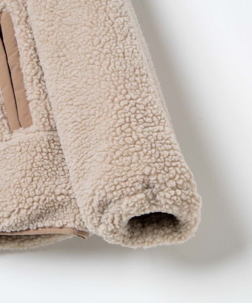 WEGO（ウィゴー）の「WEGO/ボアスタンドブルゾン（ブルゾン・メンズ・ホワイト/ベージュ/カーキ・MEDIUM/LARGE）」の15枚目の写真