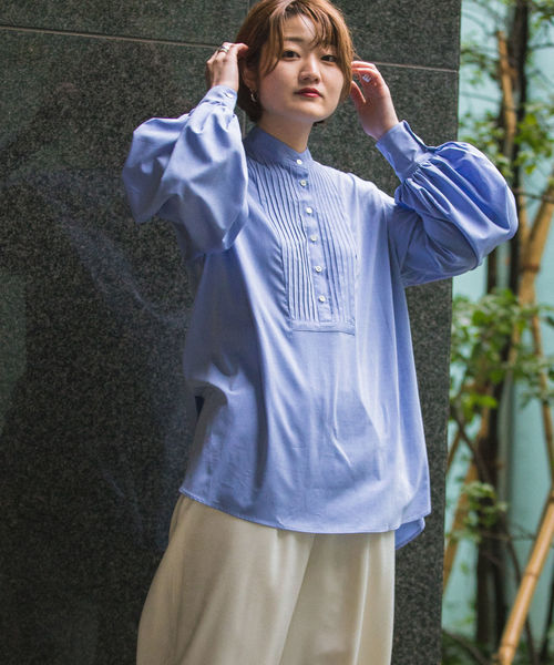 SHIPS（シップス）の「SHOP PRESSピンタックボリュームブラウス 